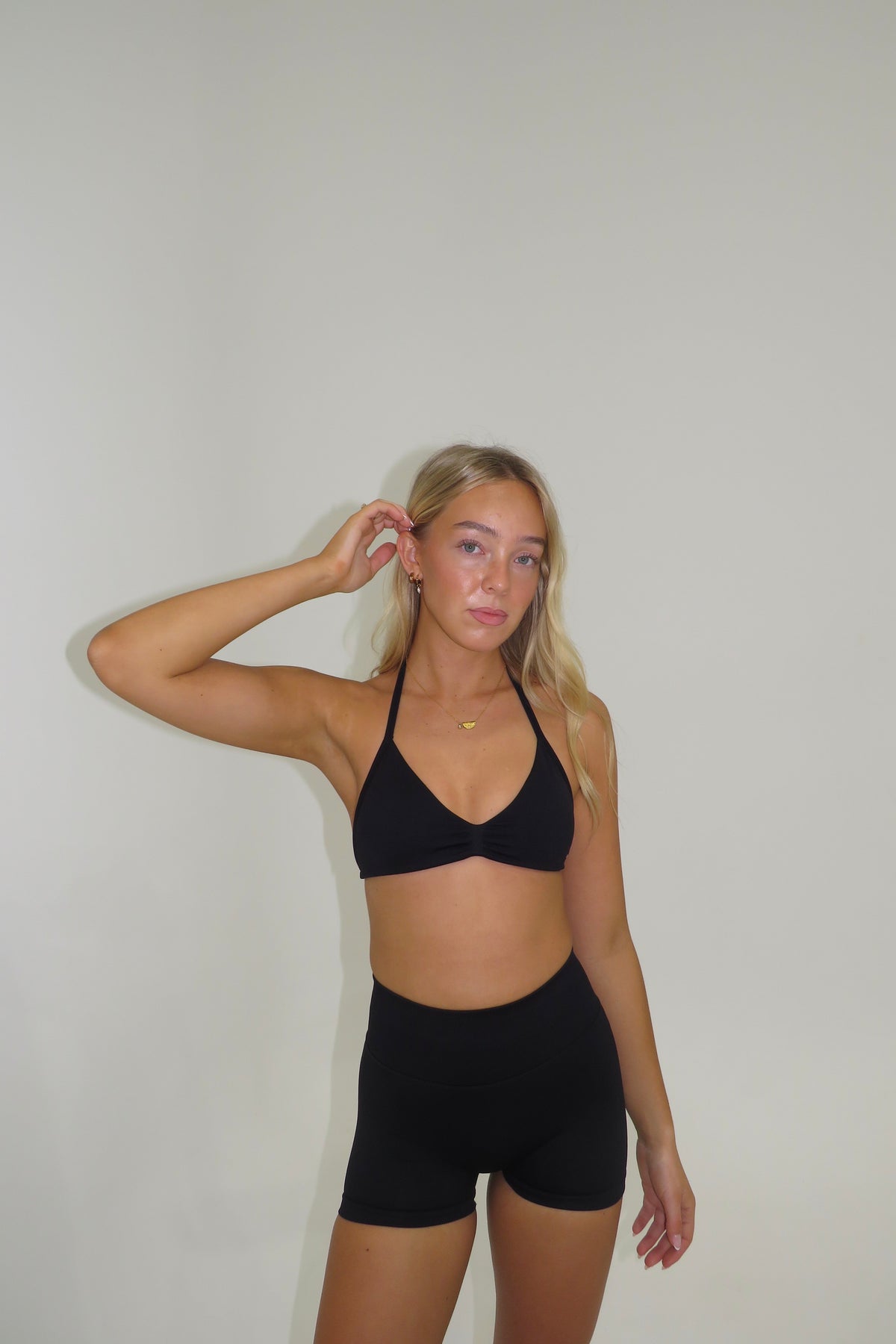 Harper Halter Crop - Black