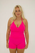 Valentina Halter Tank - Hot Pink