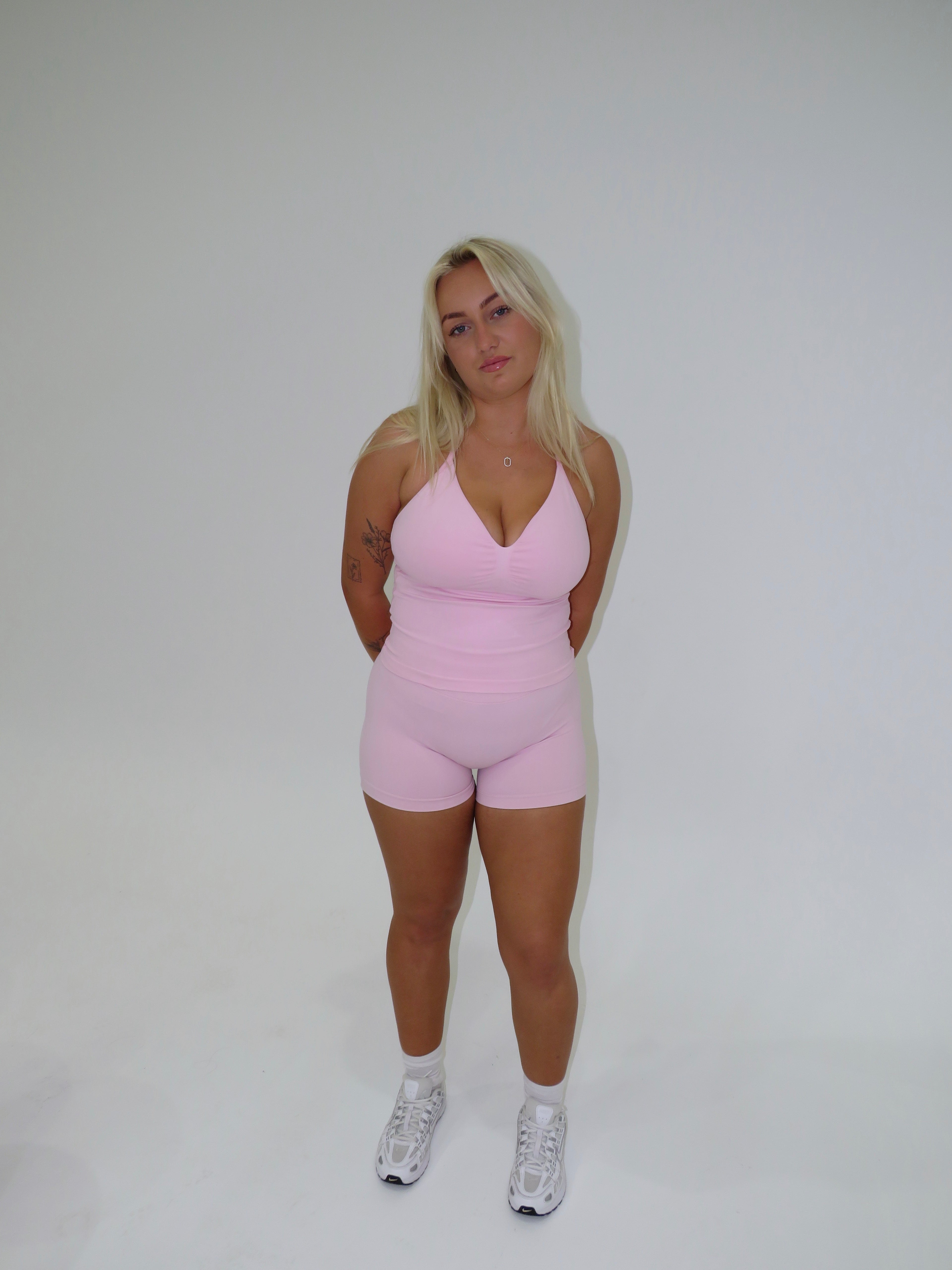 Luna Halter Tank - Baby Pink