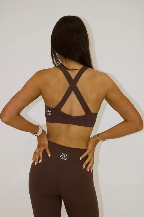 Asha Sports Bra - Brown