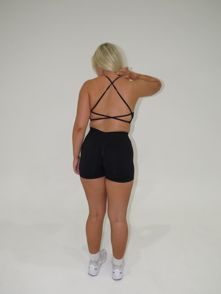 Milly V-Cut Shorts - Black