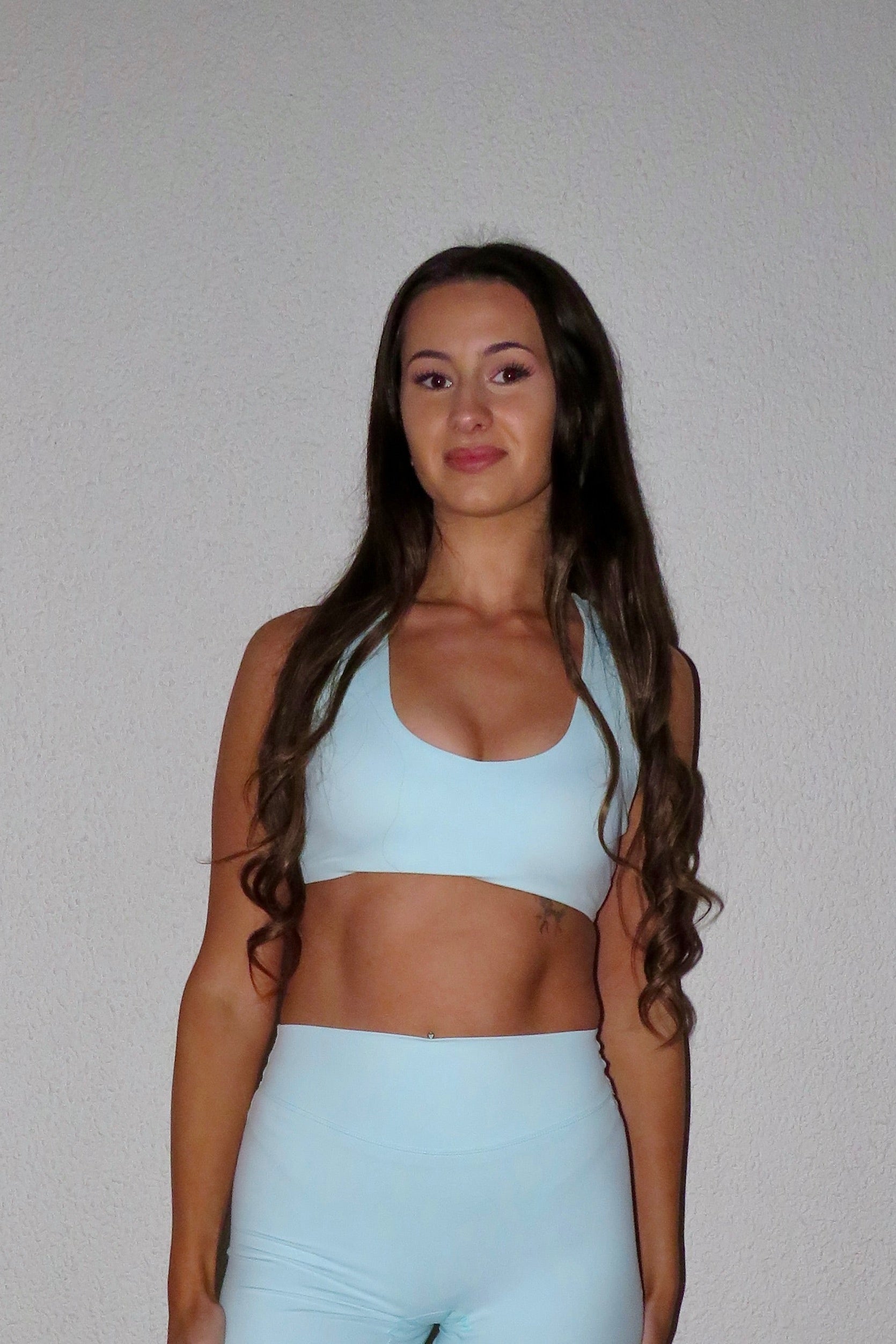 Ayla Racer Crop - Baby Blue