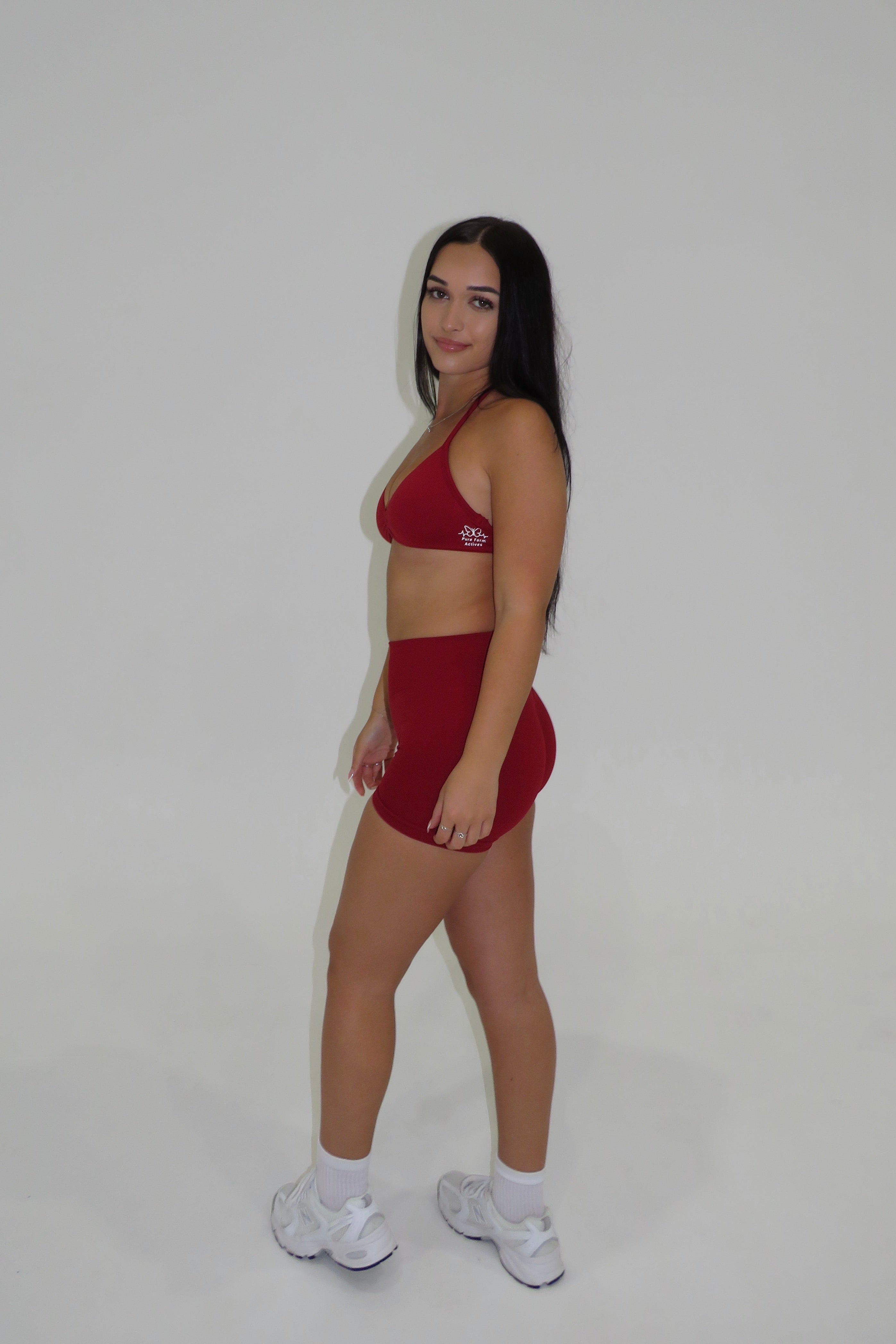 Poppy Halter Crop - Red