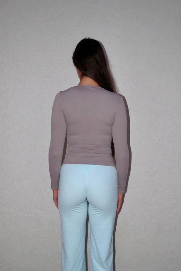 Harmony Long Sleeve Top - Cloud Grey
