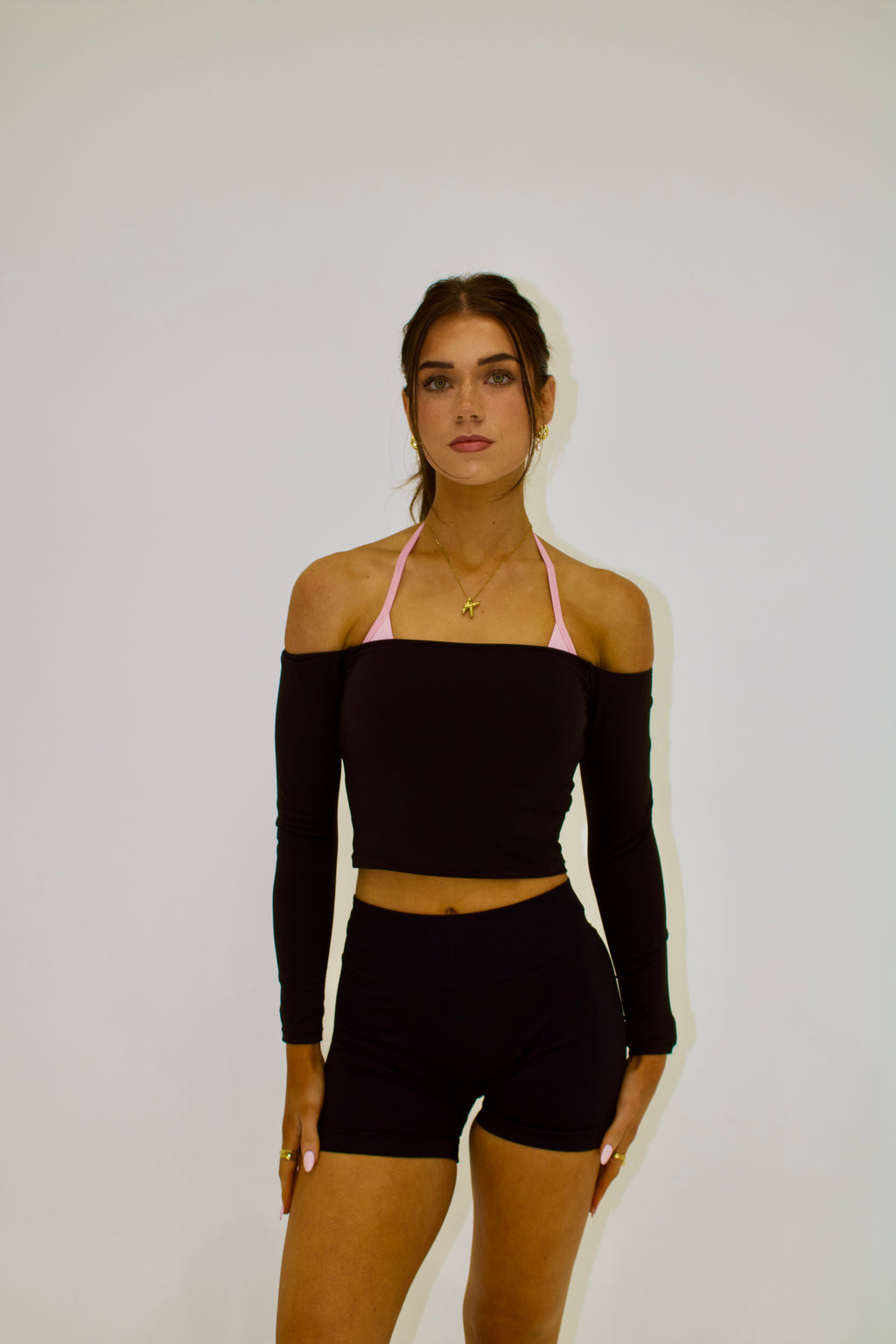 Sophia Off The Shoulder Top -  Black