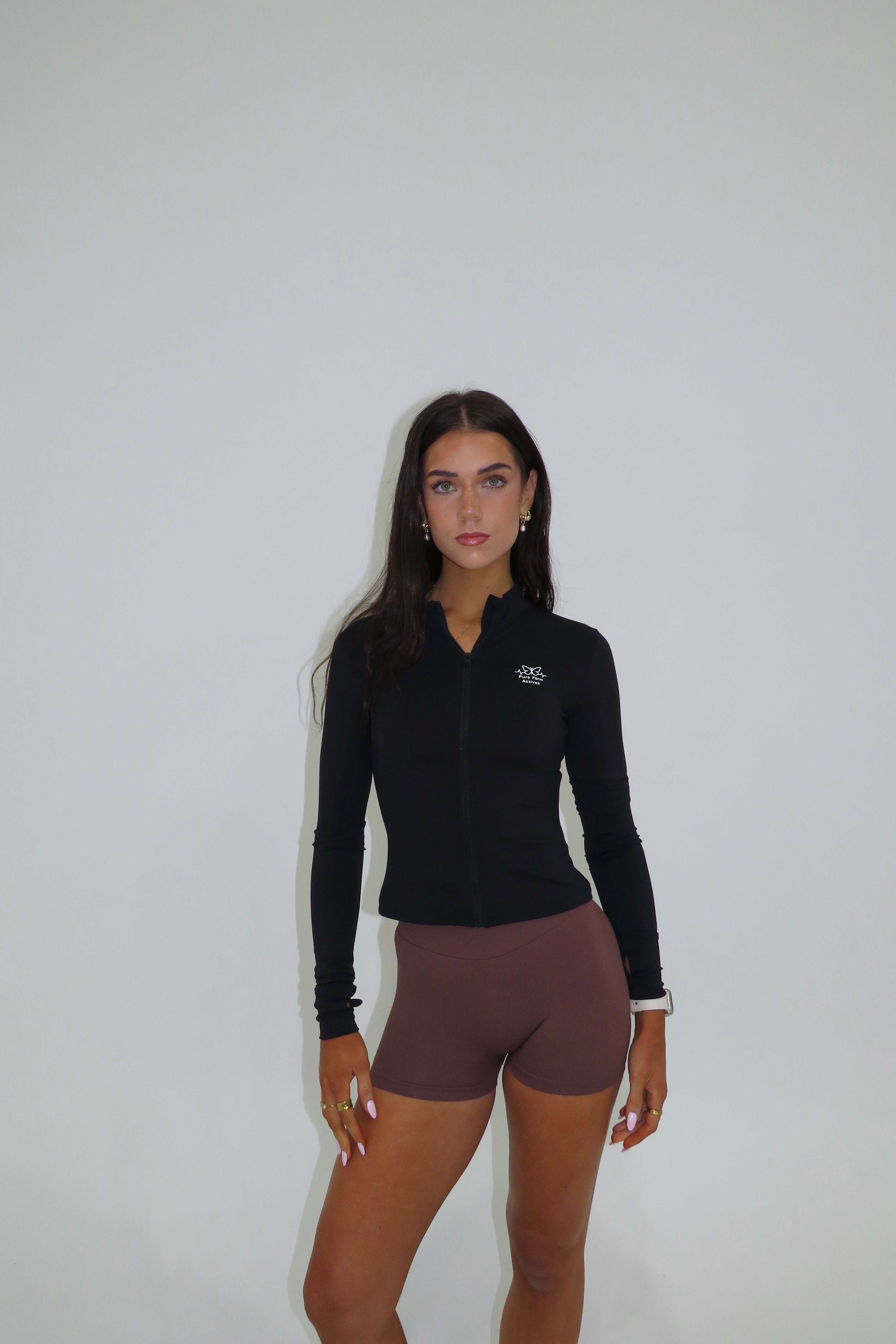 Kaia Zip Up Jacket - Black